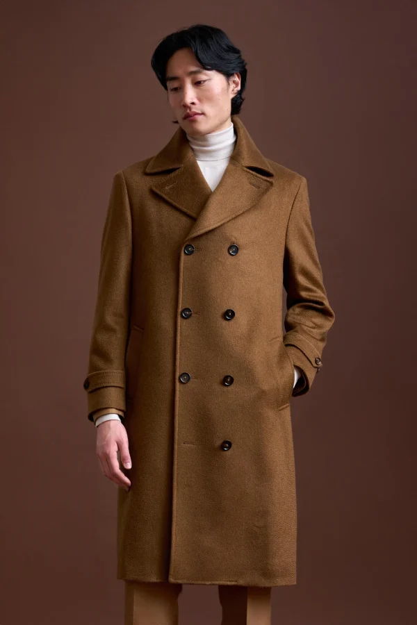 Brown coat made from 100% cashmere Sheffield Zeus